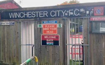 An image of the turnstiles at Winchester City.