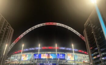 Wembley Stadium after the Women's Finalissima