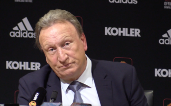 Newly appointed interim manager of Aberdeen Neil Warnock in a press conference