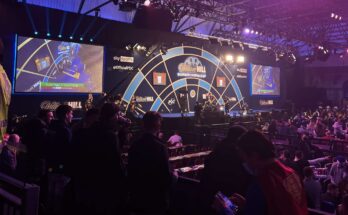 The stage at the World Darts Championship.