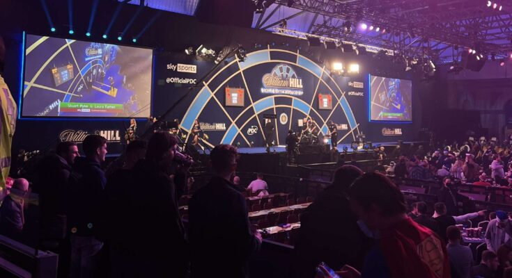 The stage at the World Darts Championship.