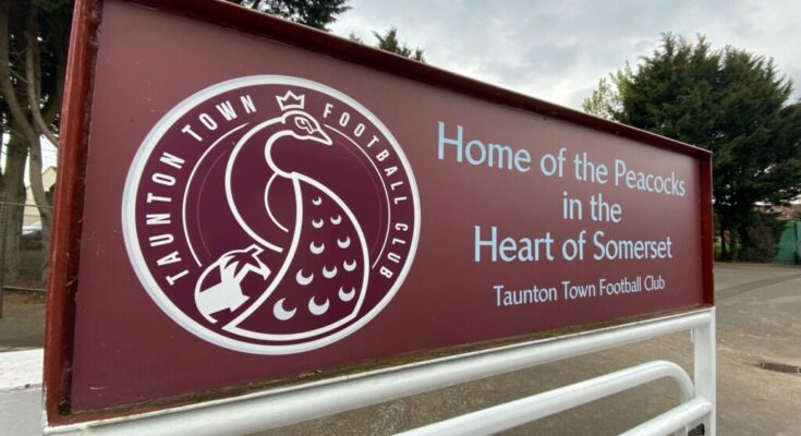 Gate to the entrance of the Taunton Town Stadium, the Somerset Campervan Co Stadium