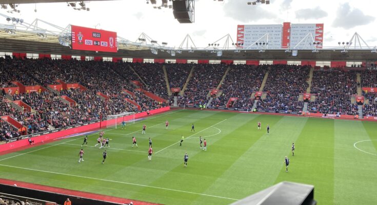 View from St Mary's main stand of Southampton vs Middlesbrough.