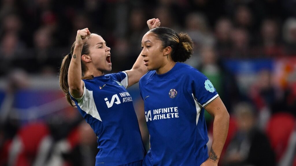 Chelsea women's players Lauren James and Sjoeke Nusken