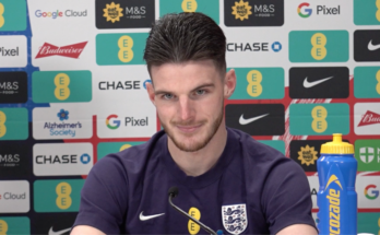 Declan Rice speaking to PA media in a pre-match press conference.