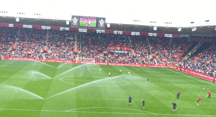 Image of St Mary's Stadium, Southampton, from the Northam Stand.