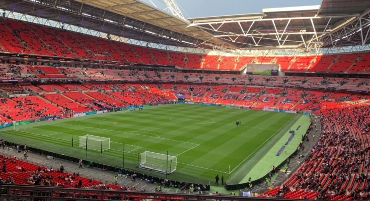 Wembley Stadium before the Finalissma in April.