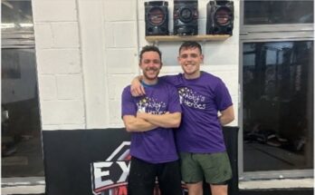 Man stands with training partner