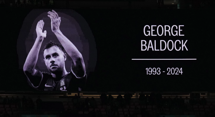 Tribute paid to late Greek international George Baldock at Wembley stadium ahead of England's Nations Leaue game vs Greece