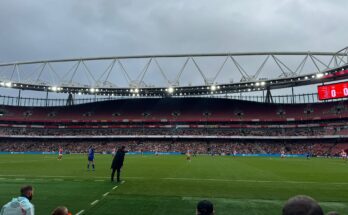 Arsenal v Everton throughout the game.