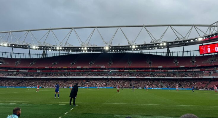 Arsenal v Everton throughout the game.