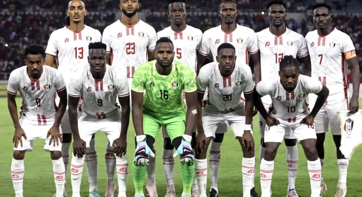 The Sudan national football team team photo before an African Cup of Nations qualifying match.