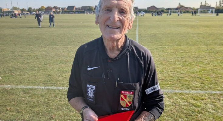 GRASSROOTS football social media has exploded with an outpouring of appreciation for a volunteer referee named Percy, who is still going strong in the centre circle aged 87.