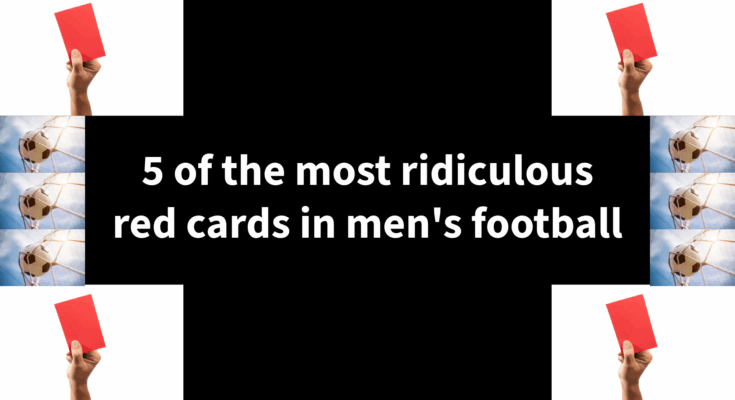 red cards in men's football