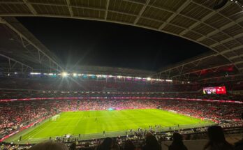 Wembley Stadium, one of England's last fixtures before the winter break.