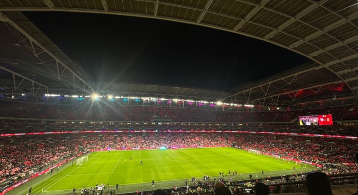 Wembley Stadium, one of England's last fixtures before the winter break.