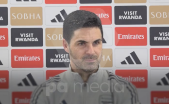Arsenal manager Mikel Arteta giving a press conference