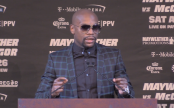 Floyd Mayweather in press conference action