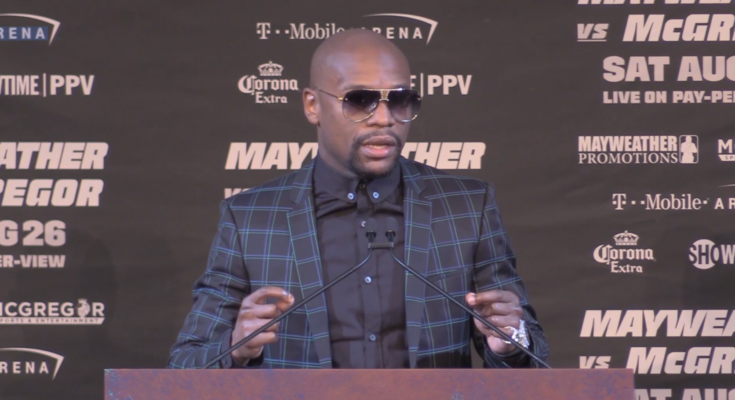 Floyd Mayweather in press conference action