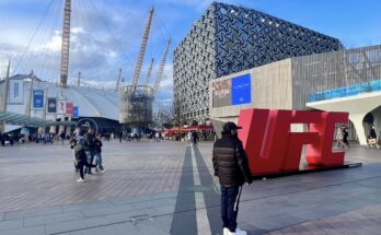 UFC sign outside of the O2 Arena.