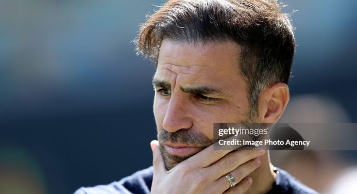 UDINE, ITALY - APRIL 06: Cesc Fabregas of Como react with disappointment during the Serie A match between Udinese Calcio and Como 1907 at Stadio Friuli on April 06, 2026 in Udine, Italy. (Photo by Image Photo Agency/Getty Images)