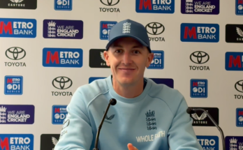 Harry Brook speak at the Tri Series Press conference