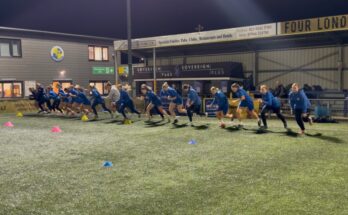 Havant & Waterlooville in training.
