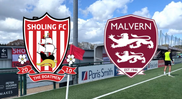 Logos of a boat in a shield and one of lions in a maroon shield with a small football stand behind it.